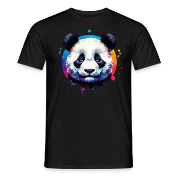Panda - Men's T-Shirt - black - Front - AI Model Male 178 light (178cm)