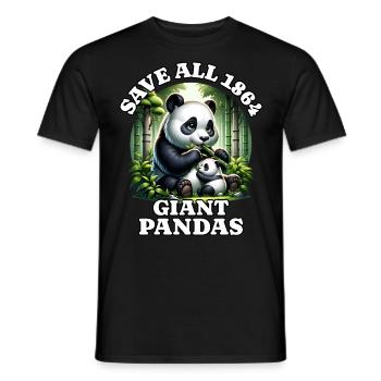 Panda Save Pandabär - Männer T-Shirt - Schwarz - Vorne - AI Model Male 178 light (178cm)