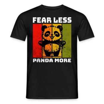 Giant Panda Panda Bear - Men's T-Shirt - black - Front - AI Model Male 178 light (178cm)