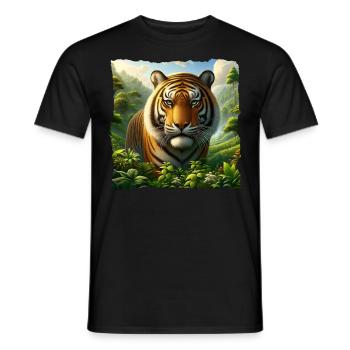 Tigre de Malaisie - T-shirt homme - noir - Devant - AI Model Male 178 light (178cm)