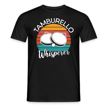 Tamburello Whisperer - Men's T-Shirt - black - Front - AI Model Male 178 light (178cm)