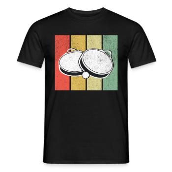 Tamburello Rétro - T-shirt homme - noir - Devant - AI Model Male 178 light (178cm)