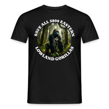 Save Gray Gorilla - Men's T-Shirt - black - Front - AI Model Male 178 light (178cm)