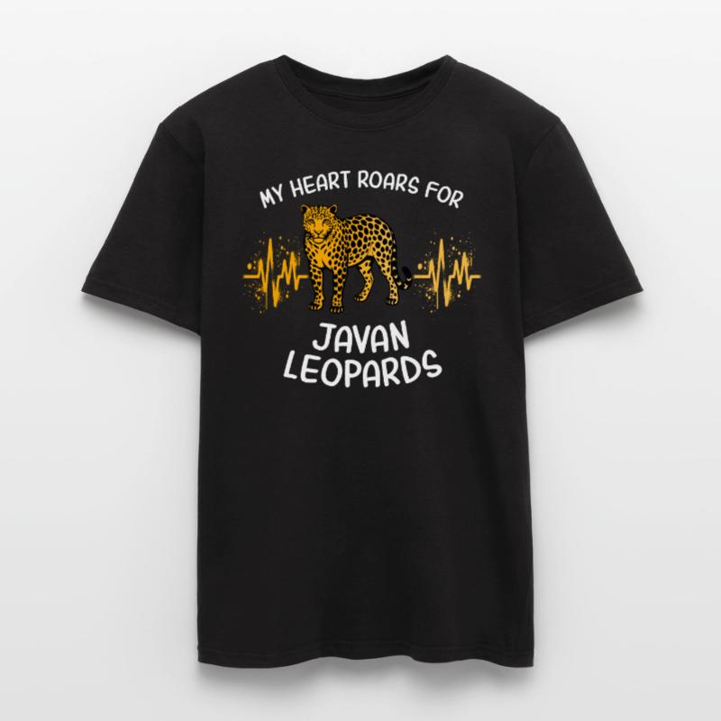 Java Leopard Herzlinie Männer T-Shirt