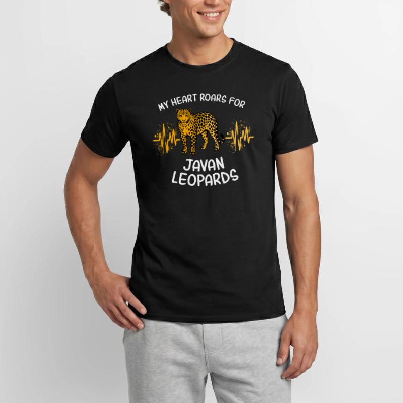 Java Leopard Heart Line Men’s T-shirt
