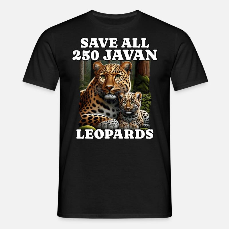 Save Java Leopard - Männer T-Shirt - Schwarz