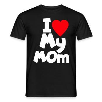 I Love My Mom - Männer T-Shirt - Schwarz - Vorne - AI Model Male 178 light (178cm)
