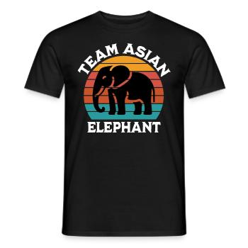 Éléphant d'Asie - T-shirt homme - noir - Devant - AI Model Male 178 light (178cm)