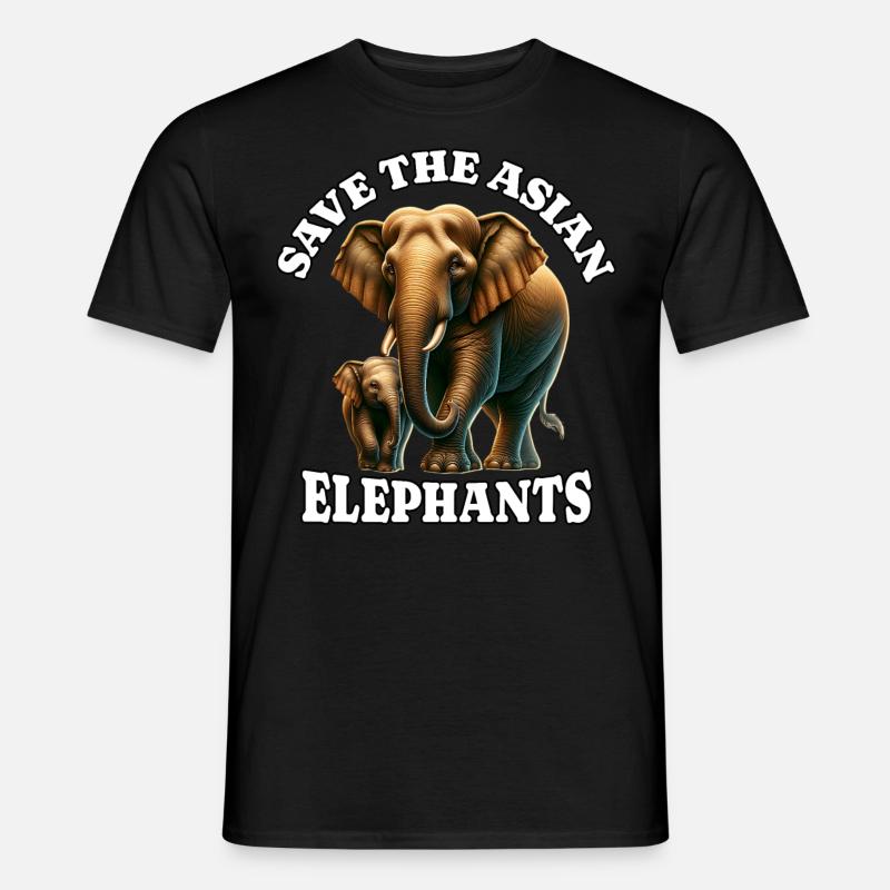 Asiatischer Elefant - Männer T-Shirt - Schwarz