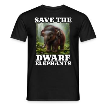 Dwarf elephant - Men's T-Shirt - black - Front - AI Model Male 178 light (178cm)