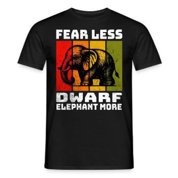 Dwarf Elephant Zwergelefant - Männer T-Shirt - Schwarz - Vorne - AI Model Male 178 light (178cm)