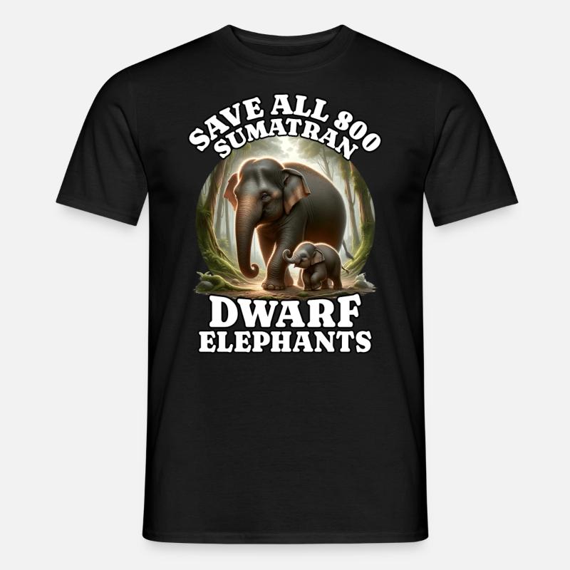 Save Dwarf Elephant - Men’s T-shirt - black