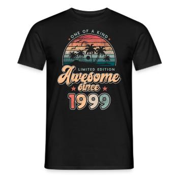 Geburtstag 1999 Palmen - Männer T-Shirt - Schwarz - Vorne - AI Model Male 178 light (178cm)
