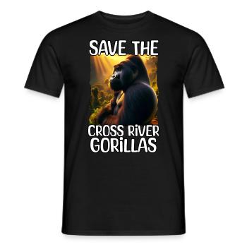 Cross River Gorilla - Männer T-Shirt - Schwarz - Vorne - AI Model Male 178 light (178cm)