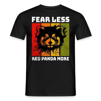 Red panda - Men's T-Shirt - black - Front - AI Model Male 178 light (178cm)