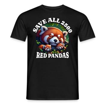 Roter Panda Save Red Panda - Männer T-Shirt - Schwarz - Vorne - AI Model Male 178 light (178cm)