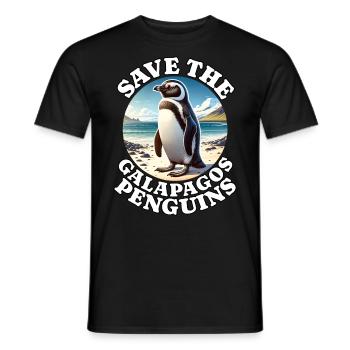 Galapagos Penguin - Men's T-Shirt - black - Front - AI Model Male 178 light (178cm)