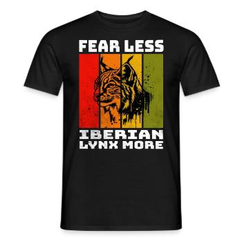Lynx ibérique Iberischer Luchs - T-shirt homme - noir - Devant - AI Model Male 178 light (178cm)