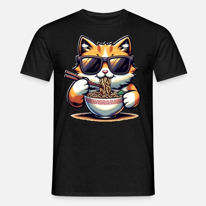 Koty Ramen - T-shirt męski - czarny
