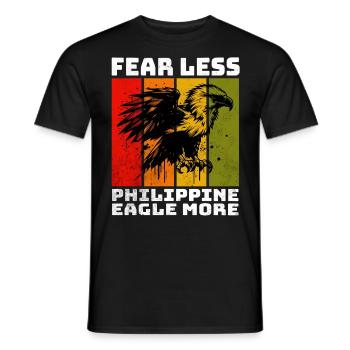 Philippine Eagle Monkey Eagle - Men's T-Shirt - black - Front - AI Model Male 178 light (178cm)