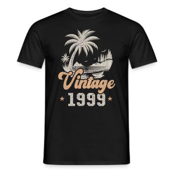 Geburtstag 1999 Palmen - Männer T-Shirt - Schwarz - Vorne - AI Model Male 178 light (178cm)