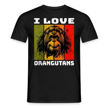 Borneo Orangutan Orang Utan - Männer T-Shirt - Schwarz - Vorne - AI Model Male 178 light (178cm)