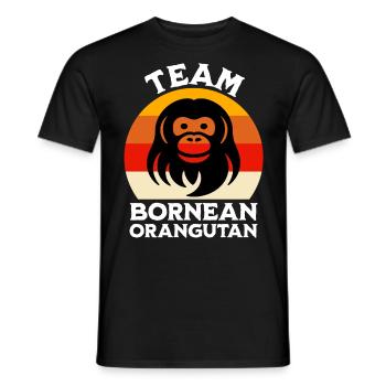 Borneo Orang Utan - Männer T-Shirt - Schwarz - Vorne - AI Model Male 178 light (178cm)