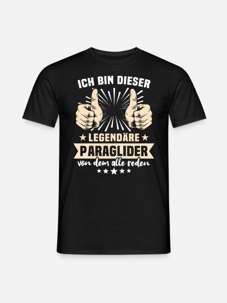 Paraglider Sprüche - Männer T-Shirt - Schwarz