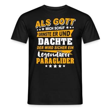 Paraglider Paragliding - Männer T-Shirt - Schwarz - Vorne - AI Model Male 178 light (178cm)