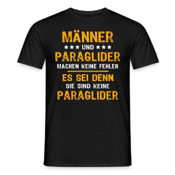 Paraglider Paragliding - Männer T-Shirt - Schwarz - Vorne - AI Model Male 178 light (178cm)