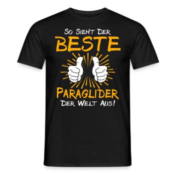 Paraglider Geschenkidee - Männer T-Shirt - Schwarz - Vorne - AI Model Male 178 light (178cm)