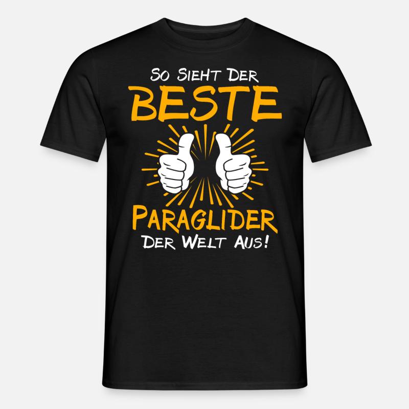 Paraglider Geschenkidee - Männer T-Shirt - Schwarz