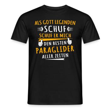 Parapente - T-shirt homme - noir - Devant - AI Model Male 178 light (178cm)