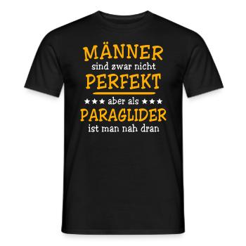 Paraglider Paragliding - Männer T-Shirt - Schwarz - Vorne - AI Model Male 178 light (178cm)