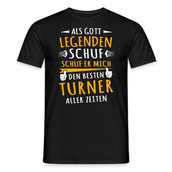 Turner - Männer T-Shirt - Schwarz - Vorne - AI Model Male 178 light (178cm)