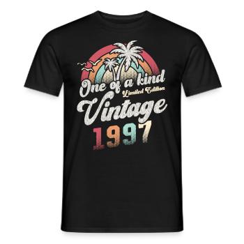 Vintage 1997 Geburtstag Palmen - Männer T-Shirt - Schwarz - Vorne - AI Model Male 178 light (178cm)