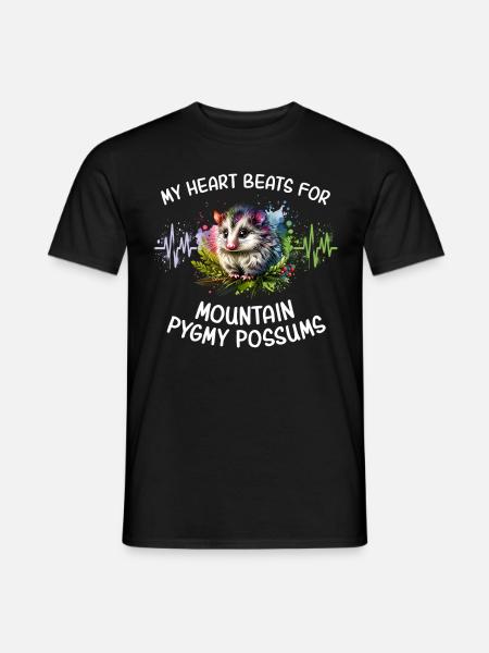 Bergbilchbeutler Heartline - T-shirt homme - noir
