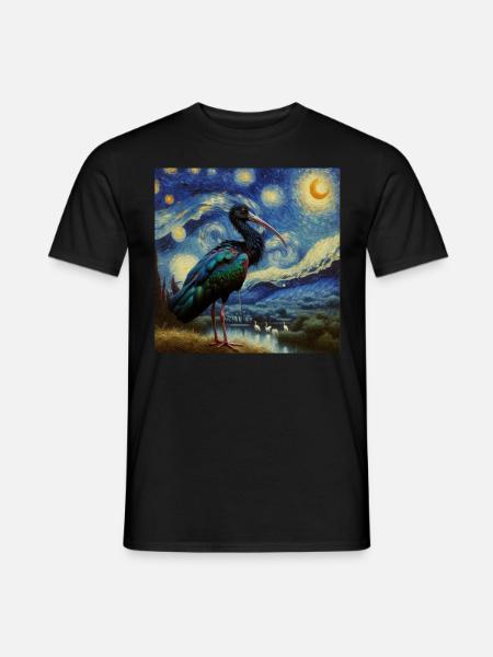 Waldrapp Starry Night - Männer T-Shirt - Schwarz