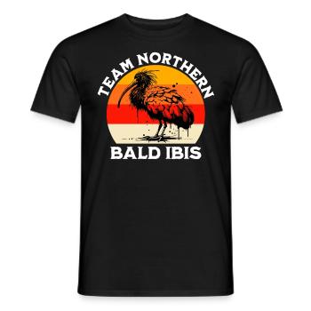 Northern Bald Ibis sayings - Men's T-Shirt - black - Front - AI Model Male 178 light (178cm)