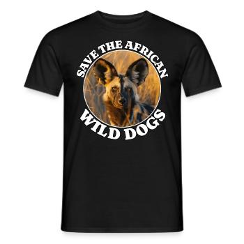 Chien de chasse peint - T-shirt homme - noir - Devant - AI Model Male 178 light (178cm)