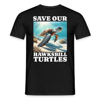 Tortue imbriquée Sava - T-shirt homme - noir - Devant - AI Model Male 178 light (178cm)