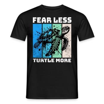 Tortue imbriquée Karettschildkröte - T-shirt homme - noir - Devant - AI Model Male 178 light (178cm)