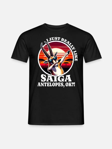I Love Saiga Antelope Saying - Men's T-Shirt - black