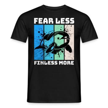 Finless Porpoise Yangtze Smooth Dolphin - Men's T-Shirt - black - Front - AI Model Male 178 light (178cm)