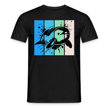 Dauphin lisse du fleuve Yangtze - T-shirt homme - noir - Devant - AI Model Male 178 light (178cm)