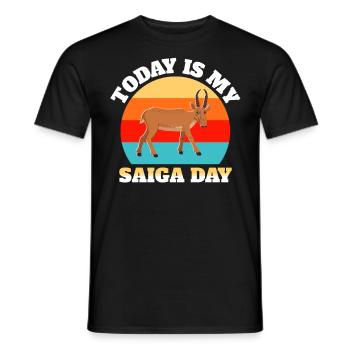 Saiga Antilope Saïga Antilope - T-shirt homme - noir - Devant - AI Model Male 178 light (178cm)