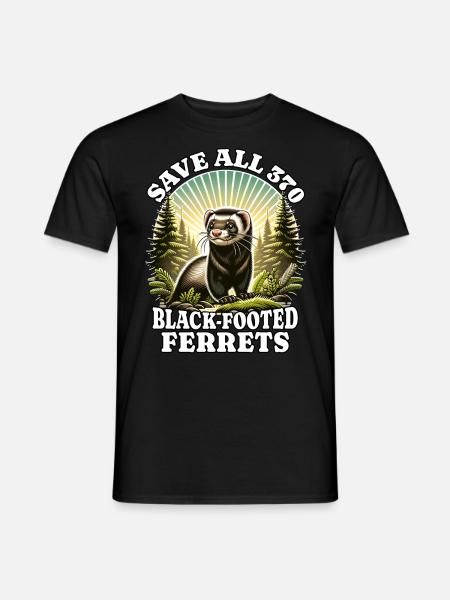 Save Iltis Schwarzfussiltis - Men's T-Shirt - black