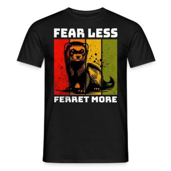 Black Footed Ferret Iltis Schwarzfussiltis - Men's T-Shirt - black - Front - AI Model Male 178 light (178cm)