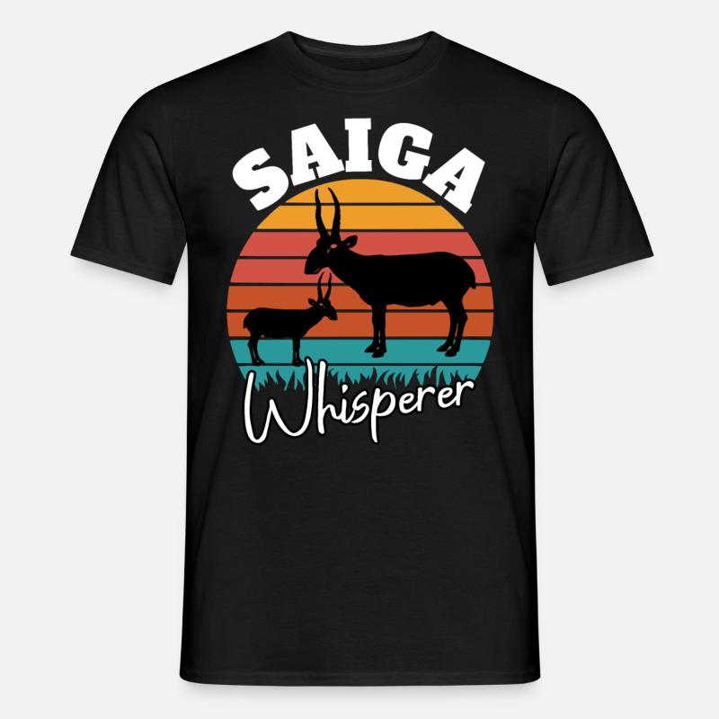 Saiga Antilope Flüsterer - Männer T-Shirt - Schwarz