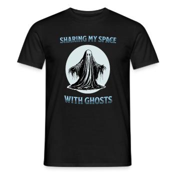 Partager mon espace avec des fantômes - T-shirt homme - noir - Devant - AI Model Male 178 light (178cm)